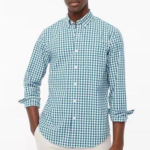 J. Crew Flex Washed Blue / Green Plaid Casual Shirt Button Down